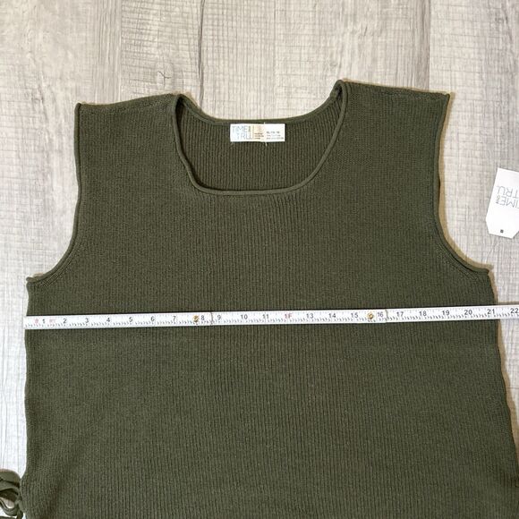 NWT Time & Tru Women’s Sweater Tank Top Green Knit Sleeveless Shirt Size XL 16-1 - Picture 10 of 16